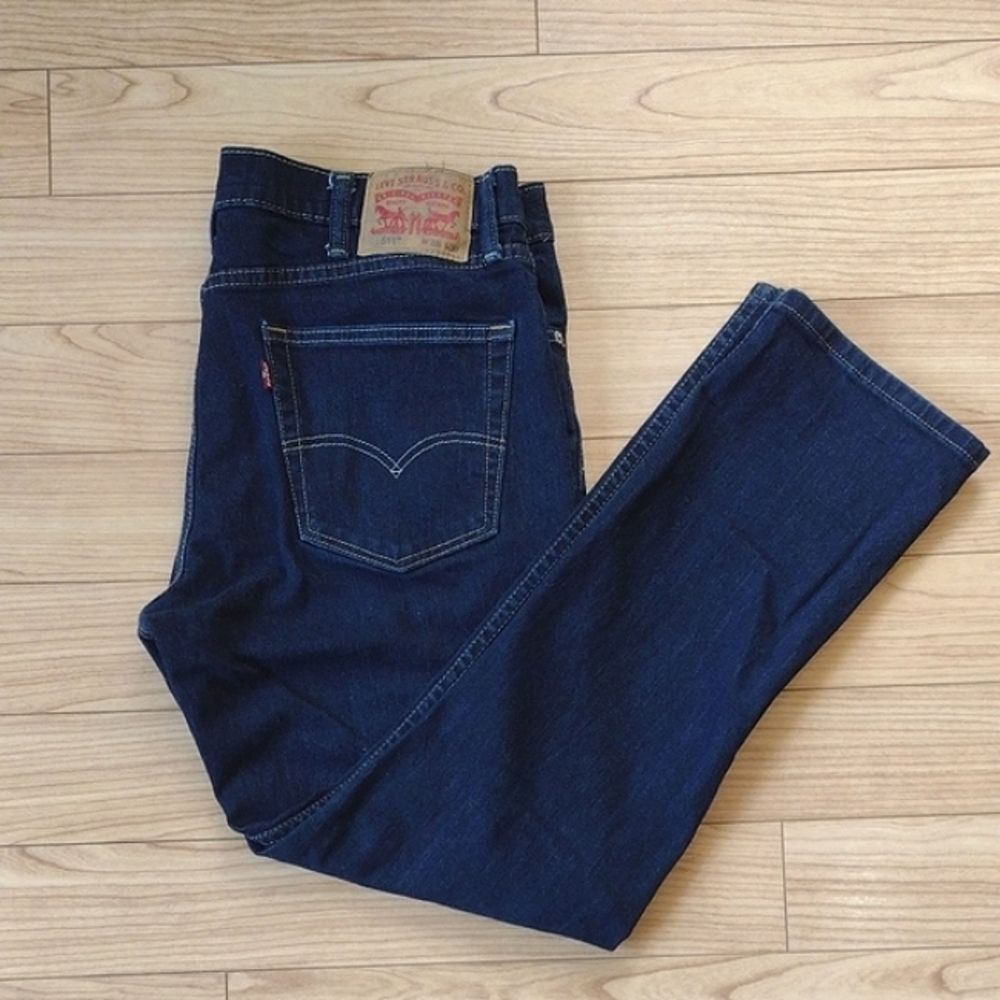 Levi's 511 Dark Wash Denim Slim Fit Five Pocket Jeans Size 38